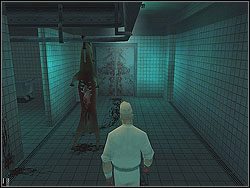 Wróć tą samą trasą do schodów a następnie zejdź nimi na dół - The Meat Kings Party - Opis (1) | Misja 2 w Hitman Kontrakty - Hitman: Kontrakty - poradnik do gry