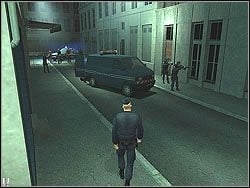 Przejdź przez drugi most i podejdź do znajdującej się za nim drabiny - Hunter and Hunted - Opis (2) | Misja 12 w Hitman Kontrakty - Hitman: Kontrakty - poradnik do gry