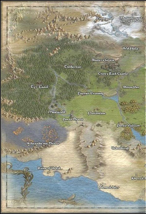 1 - Mapa świata - West Ancaria | Mapy w Sacred - Sacred - poradnik do gry