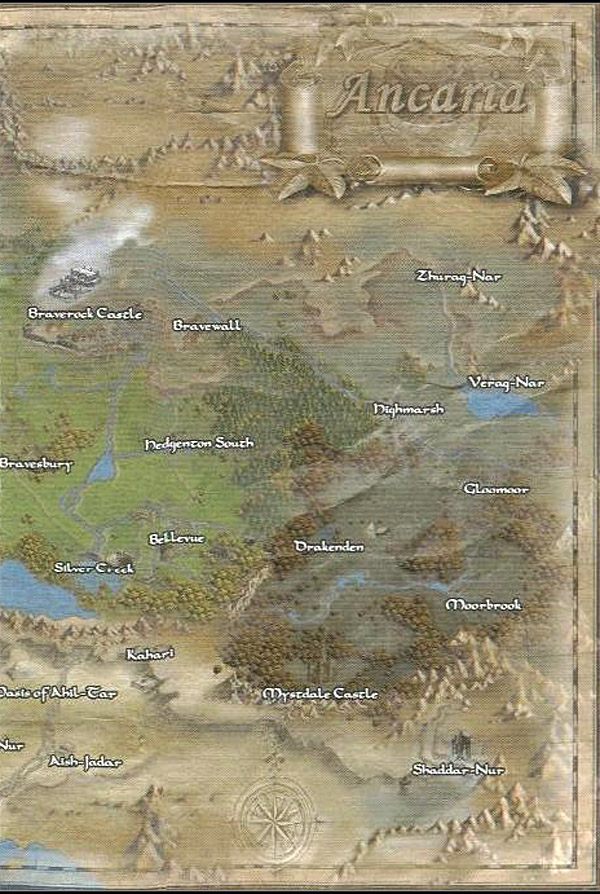 1 - Mapa świata - East Ancaria | Mapy w Sacred - Sacred - poradnik do gry