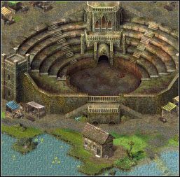 Zanim wejdziesz na arenę, otwórz pobliską skrzynię - Akt I Gladiator - Misje 01-04 | Akt I - różne klasy | Sacred - Sacred - poradnik do gry