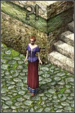 Serena stoi przed świątynią w wewnętrznej części miasta - Misje 45-48 | Akt II | Sacred - Sacred - poradnik do gry