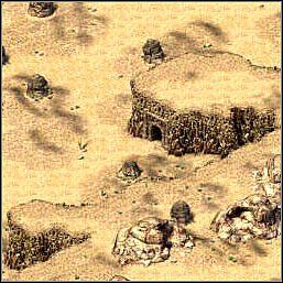 Po krótkim zwiedzaniu podziemi znajdziesz się znowu na pustyni, w miejscu zaraz za pasmem górskim na południe od Mystdale - Misje 88 | Akt III | Sacred - Sacred - poradnik do gry