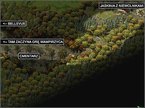 Teraz dostań się na pustynię, a następnie do miejsca pokazanego na głównej mapie powyżej - Miecz świetlny | Easter Eggs | Sacred - Sacred - poradnik do gry