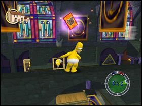 6) Carbon Rod - Na samej górze pomieszczenia tuż koło biura Homera w Elektrowni - Karty kolekcjonerskie | Level 1 The Simpsons Hit & Run - The Simpsons: Hit & Run - poradnik do gry