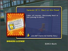 6 - Karty kolekcjonerskie | Level 2 The Simpsons Hit & Run - The Simpsons: Hit & Run - poradnik do gry