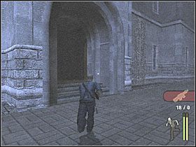 Później wróć się w stronę labiryntu i ustaw przy narożniku żywopłotu - Border Patrol (2) | Scena 18 | Manhunt - Manhunt - poradnik do gry