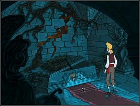 Za pomocą ręki szkieletu posmarowanej klejem zabierz lampkę - [Part IV] The Bartender, the Thieves, his Aunt and her Lover cz.2 - The Curse of Monkey Island - poradnik do gry