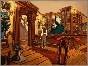 W denku słoika, za pomocą dłuta, zrób dziurki i udaj się w kierunku wiatraka - na górę dostaniesz się używając parasola - [Part IV] The Bartender, the Thieves, his Aunt and her Lover cz.3 - The Curse of Monkey Island - poradnik do gry