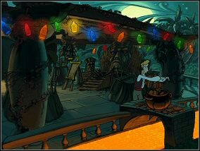 Teraz pędź do Elaine i przy pomocy kremu zdejmij jej pierścionek z palca - [Part IV] The Bartender, the Thieves, his Aunt and her Lover cz.4 - The Curse of Monkey Island - poradnik do gry