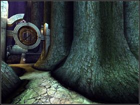 Po prawej, na obudowie platformy odnalazłem Tkanin ę - 10. Kadish Tolesa cz.1 | Uru Ages Beyond Myst - Uru: Ages Beyond Myst - poradnik do gry