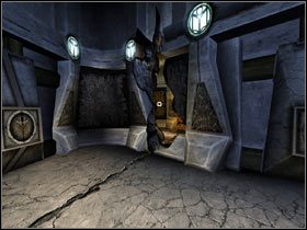 Na przeciwko, po drugiej stronie korytarza, ze sporą prędkością poruszały się ogromne, kamienne elementy - 30. Gahreesen cz.3 | Uru Ages Beyond Myst - Uru: Ages Beyond Myst - poradnik do gry