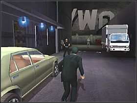 Kolejno ustaw się przy przeciwległej ścianie i poczekaj, aż dwóch znajdujących się obok siebie przeciwników zacznie iść w przeciwnych kierunkach - Russian Face-off zadania 1-5 - Rozdział 4 - True Crime: Streets Of L.A. - poradnik do gry