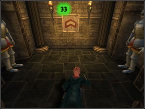 Po jego wciśnięciu pojawia się kolejna kula (34), dzięki której możesz przedostać się do następnej komnaty - Wyzwanie Carpe Retractum (2) | Solucja Harry Potter i Więzień Azkabanu - Harry Potter i Więzień Azkabanu - poradnik do gry