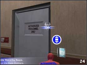 Hol jest już pod kontrolą strażników, czas zająć się pozostałymi częściami budynku - [Misja 2] Napad na bank cz.1 | Spider-Man 2 The Game - Spider-Man 2: The Game - poradnik do gry