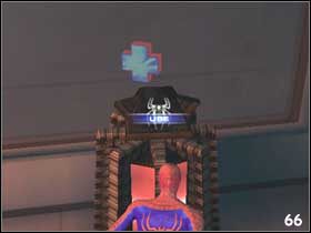 Otwórz drzwi i wbiegnij do pomieszczenia kontrolnego - [Misja 4] Zamach w Oscorp cz.2 | Spider-Man 2 The Game - Spider-Man 2: The Game - poradnik do gry