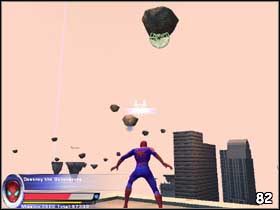Stojąc na dachu (#82) z łatwością zlokalizujesz drugi generator - [Misja 5] Iluzje Mysterio cz.1 | Spider-Man 2 The Game - Spider-Man 2: The Game - poradnik do gry