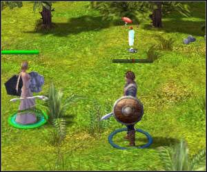 Po chwili wpadniesz na drugiego goblina, pomimo tego, że jest trochę silniejszy bezproblemowo go pokonasz - 5.2 [PROLOG] TUTORIAL cz.1 | SpellForce Zakon Świtu - SpellForce: Zakon Świtu - poradnik do gry