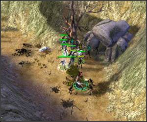 Jeśli chcesz możesz zbadać teren na południu, ale poza jedną wrogą konstrukcją nie znajdziesz tam nic ciekawego - 5.13 [ROZDZIAŁ 2] Greydusk Vale cz.2 | SpellForce Zakon Świtu - SpellForce: Zakon Świtu - poradnik do gry