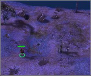 W miejscu, w którym znajdowała się ostatnia zniszczona baza (ta z Crypt Stalkerem) odnajdziesz śpiącego demona - 5.14 [ROZDZIAŁ 2] Howling Mounds cz.2 | SpellForce Zakon Świtu - SpellForce: Zakon Świtu - poradnik do gry