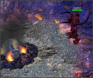 Na szczęście okaże się, że Ulather nie zastosuje podobnego triku z zamrażaniem tak więc będziesz go mógł spokojnie ukatrupić - 5.19 [ROZDZIAŁ 2] The Rift cz.1 | SpellForce Zakon Świtu - SpellForce: Zakon Świtu - poradnik do gry