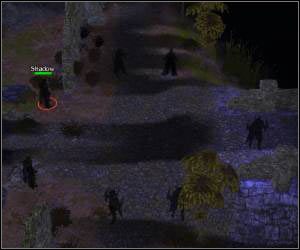 Na zachodzie stacjonuje spora grupka cieni (Shadows), to zdecydowanie bardziej wymagający przeciwnicy - 5.20 [ROZDZIAŁ 3] Frost Marsh cz.3 | SpellForce Zakon Świtu - SpellForce: Zakon Świtu - poradnik do gry