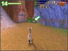 Idź dalej, na stogu siana (obrazek [13] ) pokazana jest wróżka, która umożliwi ci ponowny zapis gry - [POZIOM 03] The Hunt cz.2 | Shrek 2 The Game - Shrek 2: The Game - poradnik do gry