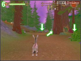 Gdy to zrobisz, kopnij wskazane przez strzałki na obrazku [5] kołki, a opuścisz most - [POZIOM 04] Angry Peasants | Shrek 2 The Game - Shrek 2: The Game - poradnik do gry