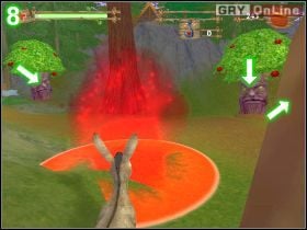 Pokonaj dwóch wieśniaków wskazanych przez dwie prawe strzałki (obrazek [7] ) - [POZIOM 05] Psycho Vegetation | Shrek 2 The Game - Shrek 2: The Game - poradnik do gry