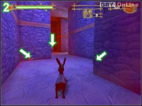 Pokonaj dwóch laborantów, którzy wbiegną do pokoju z korytarza (wskazany strzałką na obrazku [1] ) - [POZIOM 08] Escape The Factory cz.1 | Shrek 2 The Game - Shrek 2: The Game - poradnik do gry