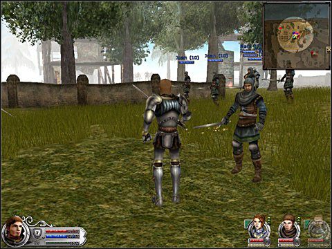 Rysunek 9. Nie należy wbiegać na ślepo w zabudowania, lepiej dobrze przyjrzeć się gdzie są przeciwnicy i czy nie jest ich zbyt wielu na otwartą walkę (może lepiej wywabić ich strzałem z łuku na zewnątrz?). - [Misja 3] Assault at Twilight cz.2 | Joanna dArc - Joanna dArc - poradnik do gry