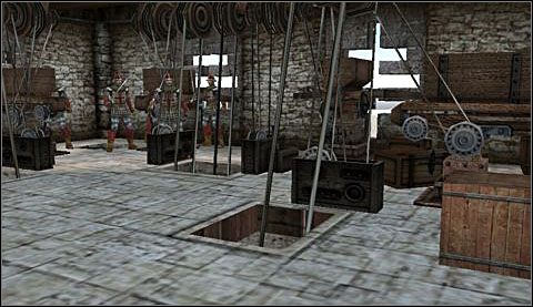 Rysunek 13. Poddasze twierdzy St. Augustin. W skrzyni po prawej znajdziesz miecz dla Jeana de Metz. - [Misja 4] Victory in Tourelles cz.2 | Joanna dArc - Joanna dArc - poradnik do gry