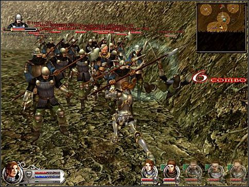 Rysunek 17. Dowódca zamku - Perrinet Grassard z rezerwowym oddziałem. Lepiej nie wybierać się na tę watahę w pojedynkę! - [Misja 7] Impasse cz.2 | Joanna dArc - Joanna dArc - poradnik do gry