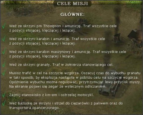 1 - Trening 1 - Strzelnica - Soldiers: Ludzie Honoru - poradnik do gry