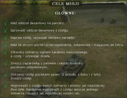 1 - Trening 3 - Szkolenie czołgisty - Soldiers: Ludzie Honoru - poradnik do gry