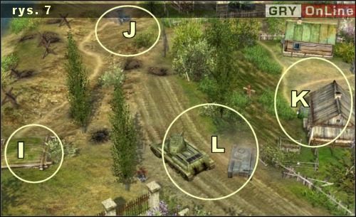 Po pewnym czasie, gdy przetrwamy kilka wrogich nawałnic (jeżeli nie możemy sobie poradzić w walce czołg kontra czołg, wysyłamy do walki z niemieckimi pojazdami pojedynczego żołnierza z granatami), możemy naprawić i przejąć kolejną maszynę wroga - Misja 1 - Szepel (3) | Katiusza | Soldiers Ludzie Honoru - Soldiers: Ludzie Honoru - poradnik do gry