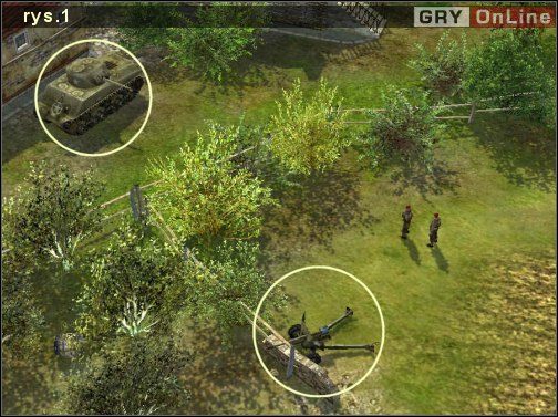 Przebijamy się przez mur, aby wjechać na podwórko [rys - Misja 5 - Wyzwolenie | Gniew Tygrysa | Soldiers Ludzie Honoru - Soldiers: Ludzie Honoru - poradnik do gry