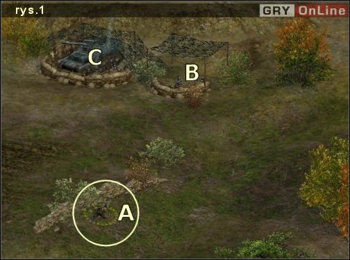 Bierzemy wszystkich naszych ludzi i idziemy do kolejnego działa [5] - Misja 4 - Szturm artyleryjski | Droga do Berlina | Soldiers Ludzie Honoru - Soldiers: Ludzie Honoru - poradnik do gry