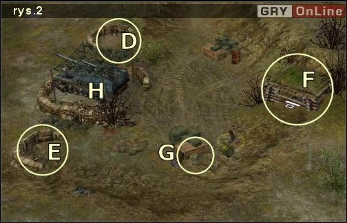 Ostatni bastion wroga na tej mapie znajduje się w punkcie [6] - Misja 4 - Szturm artyleryjski | Droga do Berlina | Soldiers Ludzie Honoru - Soldiers: Ludzie Honoru - poradnik do gry