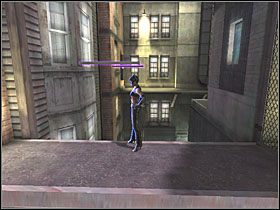 Jeśli spadniesz podczas akrobacji na dół, będzie cię czekać walka z kolejną grupką wrogów - Parking Lot (4) | Scena 3 | Catwoman - Catwoman - poradnik do gry