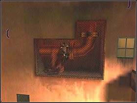 Teraz z drągu na siatkę za tobą i z siatki na platformę obok - Factory Perimeter (3) | Scena 5 | Catwoman - Catwoman - poradnik do gry