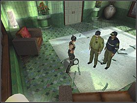 Przejdź w miejsce wskazane na rysunku, po czym skocz w tył - Mansion Interior (4) | Scena 8 | Catwoman - Catwoman - poradnik do gry