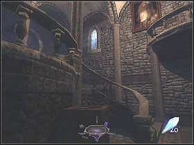 Gdy ten będzie odwrócony plecami , wespnij się po skrzyni na pierwszą partię schodów - End of the Bloodline [Opis 2] | Misja 1 | Thief Deadly Shadows - Thief: Deadly Shadows - poradnik do gry