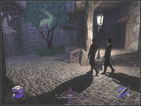 To umożliwi ci prześlizgnięcie się za ich plecami do dzielnicy Stonemarket - Dzień pierwszy [Opis 3] | Miasto | Thief Deadly Shadows - Thief: Deadly Shadows - poradnik do gry