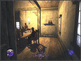 Wróć do schodów i na pół piętrze otwórz okno z lewej, wyskocz przez nie na dziedziniec - Dzień pierwszy [Opis 4] | Miasto | Thief Deadly Shadows - Thief: Deadly Shadows - poradnik do gry