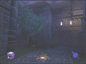 Tam, pod drzewem, znajdziesz strzałę z mche m oraz dwie sztuki monet (2x 25, 1%) na końcu ścieżki pod ścianą - St. Edgars Eve [Opis 1] | Misja 2 | Thief Deadly Shadows - Thief: Deadly Shadows - poradnik do gry