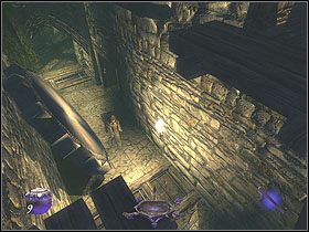 Znajdujesz się teraz nad korytarzem, przeskocz nad nim w przeciwległe przejście - Into the Pagan Sanctuary [Opis 3] | Misja 3 | Thief Deadly Shadows - Thief: Deadly Shadows - poradnik do gry