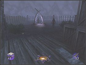 Skieruj się teraz do przejścia z lewej oznaczonego przez zielone czaszki nabite na pal - Dzień trzeci [Opis 5] | Miasto | Thief Deadly Shadows - Thief: Deadly Shadows - poradnik do gry