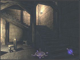 Ze stołów w pomieszczeniu zabierz dwie strzały, po czym udaj się na zewnątrz - The House of Widow Moira [Opis 1] | Misja 4 | Thief Deadly Shadows - Thief: Deadly Shadows - poradnik do gry