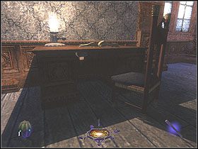 Zauważ ,ze pod nim znajduje się ukryty przełącznik Wciśnij go, a od tej pory będziesz miał 40 sekund na dotarcie do pomieszczenia z podwójnymi szklanymi drzwiami - The House of Widow Moira [Opis 5] | Misja 4 | Thief Deadly Shadows - Thief: Deadly Shadows - poradnik do gry